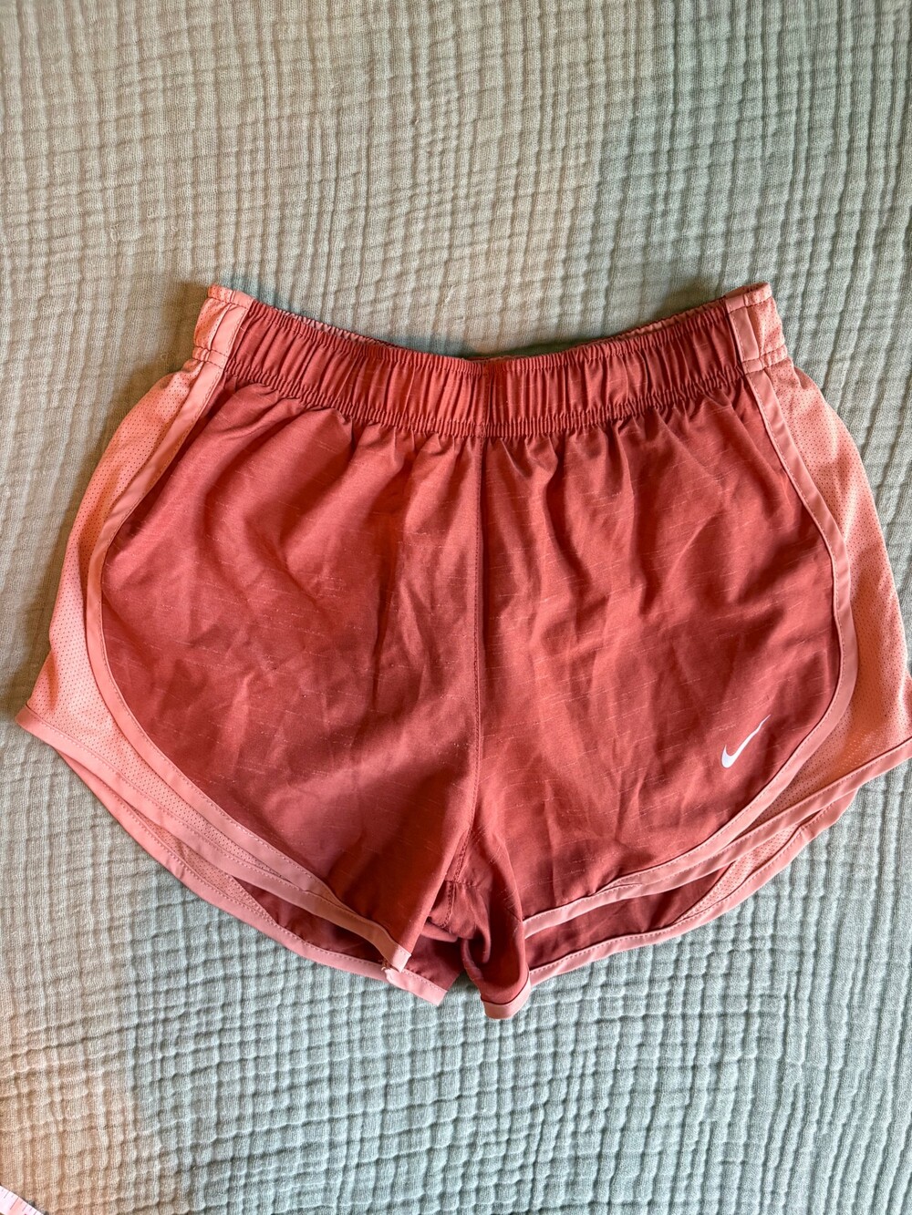 Nike XS Reddish Orange Polyester Running Shorts